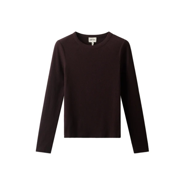 ME+EM Perfect Basic Top in Port Brown Mélange