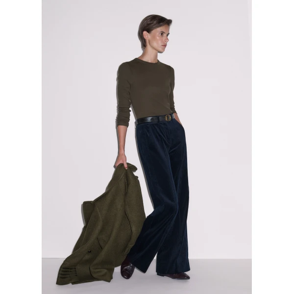 ME+EM Perfect Basic Top in Rich Olive Mélange