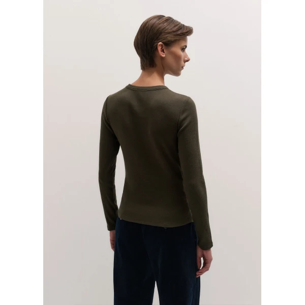ME+EM Perfect Basic Top in Rich Olive Mélange