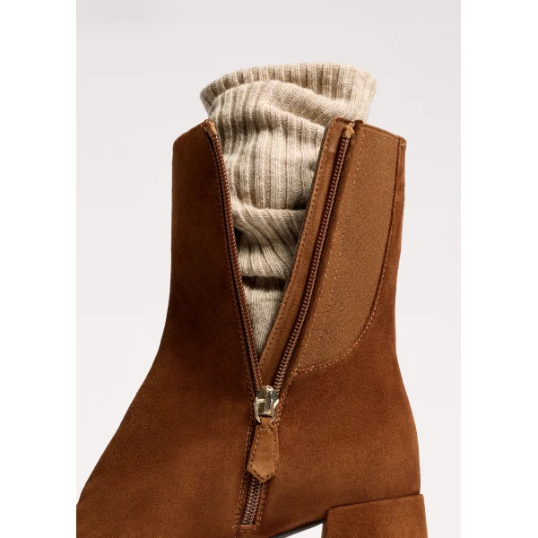 ME+EM Platform Ankle Boot in Caramel