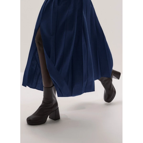 ME+EM Platform Ankle Boot in Dark Chocolate