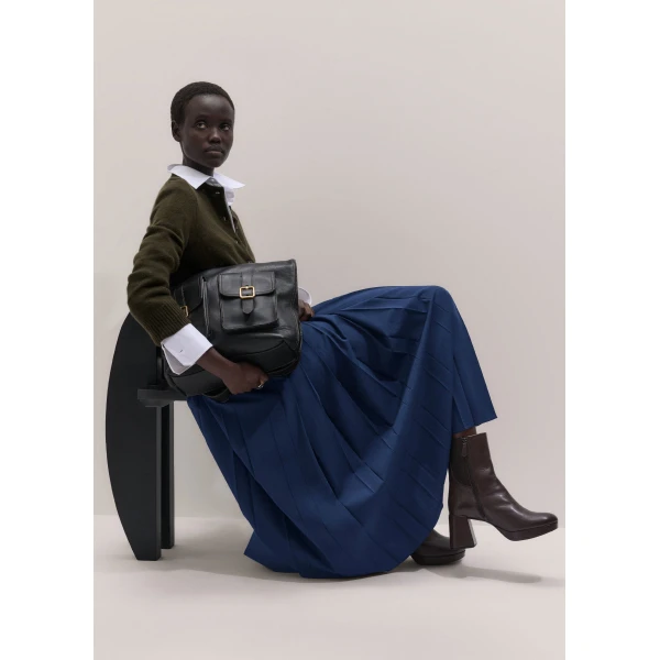 ME+EM Platform Ankle Boot in Dark Chocolate
