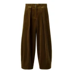 ME+EM Pleat Barrel Trouser in Bronzed Olive