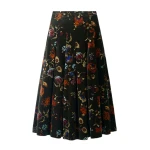 ME+EM Pleat Maxi Skirt in Green Multi | Maxi Skirts | Coveti