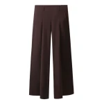 ME+EM Pleat Wide-Leg Trouser in Port Brown