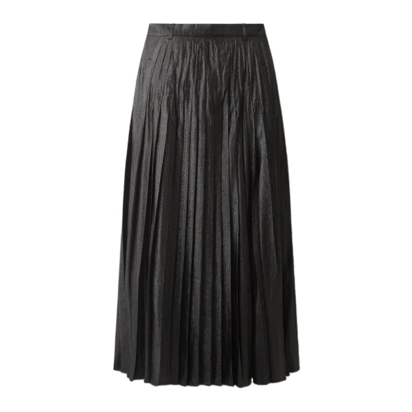 ME+EM Pleated Full-Length Skirt in Black