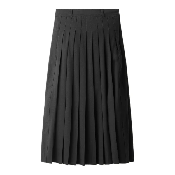 ME+EM Pleated Maxi Skirt in Charcoal