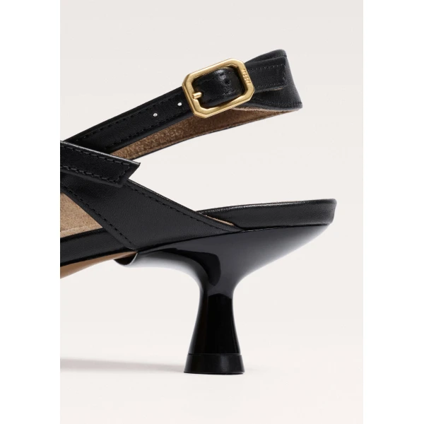 ME+EM Point Slingback Heel in Black, view 6 | Heels | Coveti