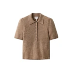 ME+EM Pouf Sleeve Knit Tee in Camel | Sweaters | Coveti
