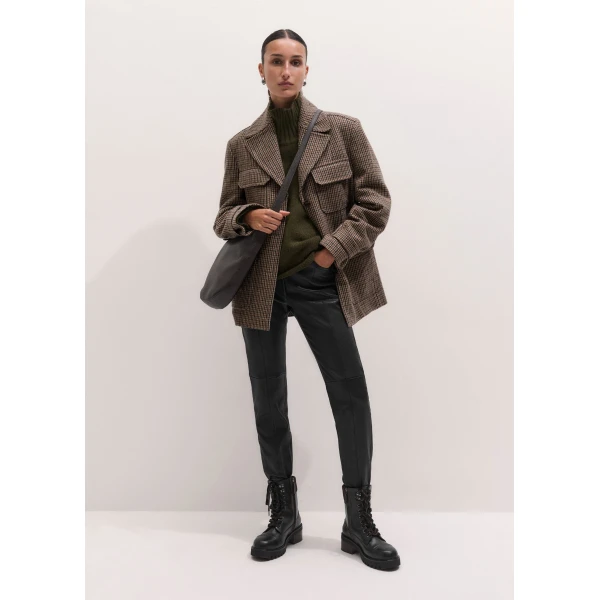 ME+EM Pub Jacket in Pecan Brown Multi