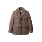 ME+EM Pub Jacket in Pecan Brown Multi