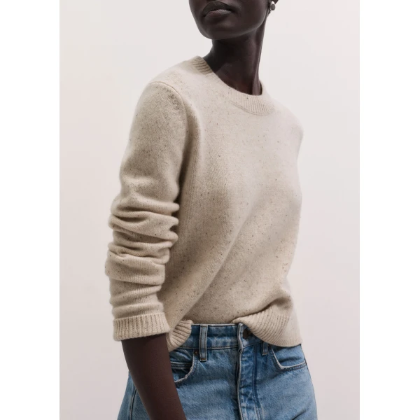 ME+EM Relaxed Crop Jumper in Cream