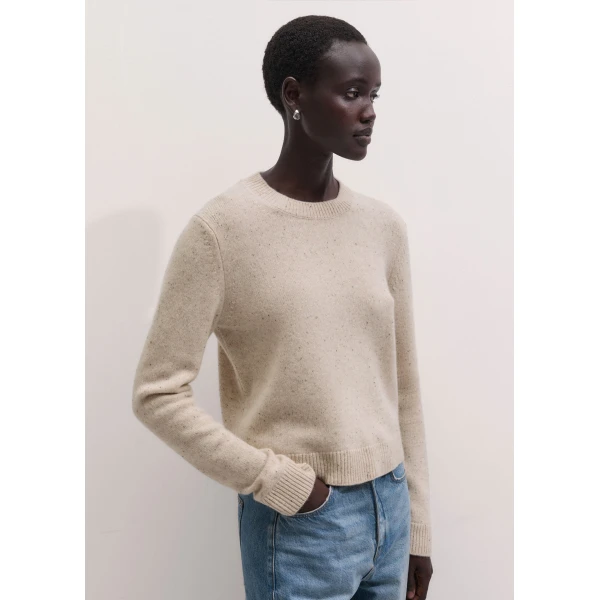ME+EM Relaxed Crop Jumper in Cream
