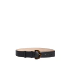 ME+EM Resin Buckle Belt in Black/Chocolate