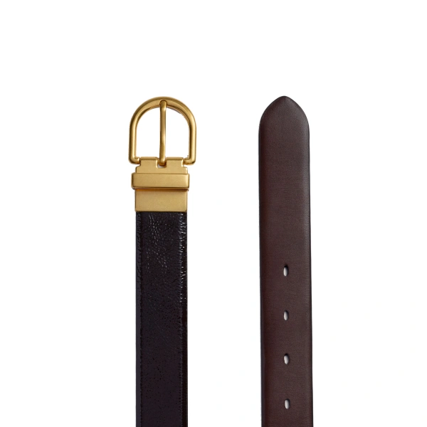 ME+EM Reversible Belt in Black/Brown