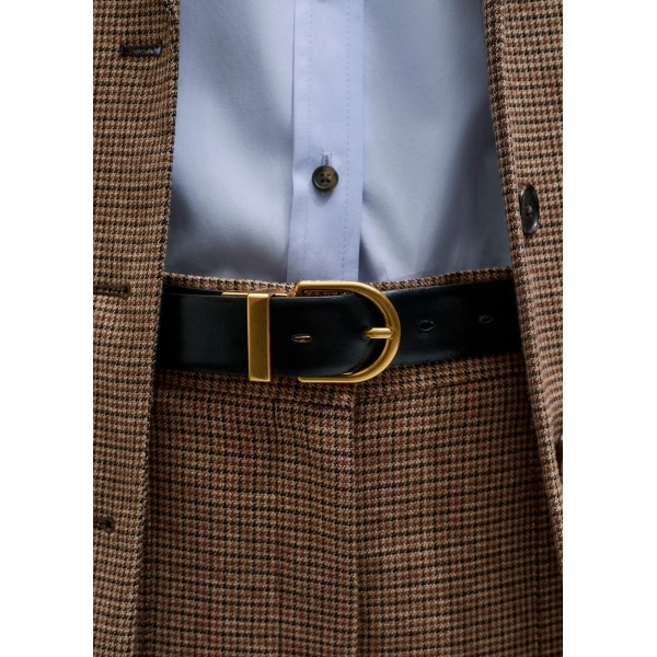 ME+EM Reversible Belt in Chocolate/Black, view 3 | Belts | Coveti