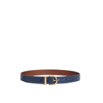 ME+EM Reversible Belt in Navy/Pecan | Belts | Coveti