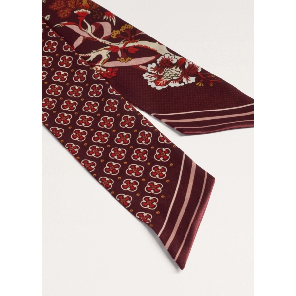 ME+EM Reversible Floral Scarf in Claret Red, view 4 | Scarves | Coveti
