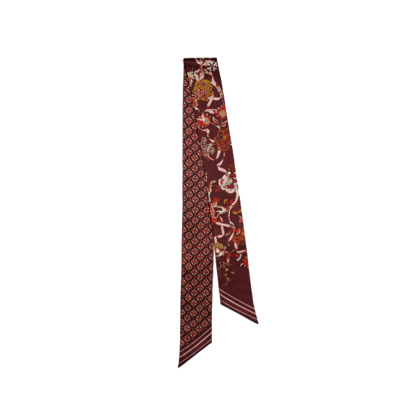 ME+EM Reversible Floral Scarf in Claret Red | Scarves | Coveti