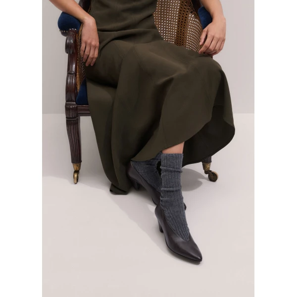 ME+EM Ribbed Sock in Grey Mélange