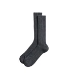 ME+EM Ribbed Sock in Grey Mélange