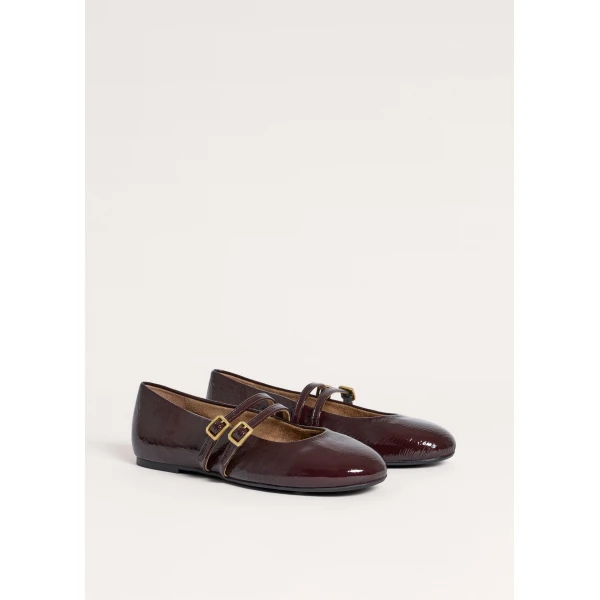 ME+EM Round Ballet Flat in Port Brown