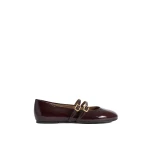 ME+EM Round Ballet Flat in Port Brown