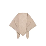 ME+EM Scallop Triangle Scarf in Latte Mélange