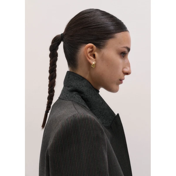 ME+EM Sharp Shoulder Blazer in Grey Multi
