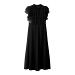 ME+EM Sheer Panel Maxi Dress in Black | Maxi Dresses | Coveti