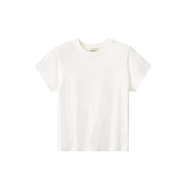 ME+EM Shrunken Layering Tee in Light Cream