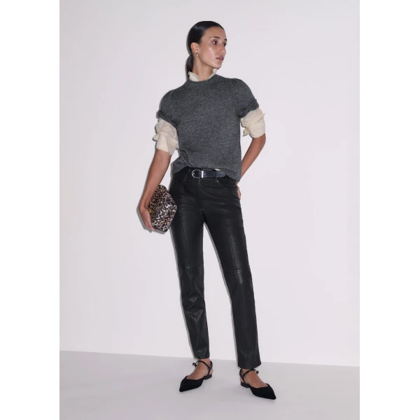 ME+EM Skinny Boot Trouser in Black Brown