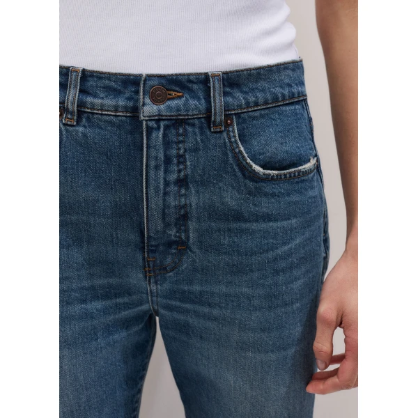 ME+EM Slim Crop Jean in Authentic Mid Blue Wash