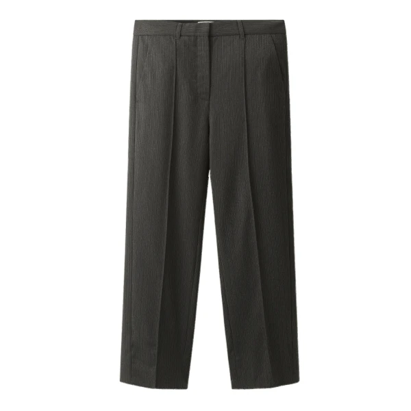ME+EM Slim Crop Trouser in Grey Multi