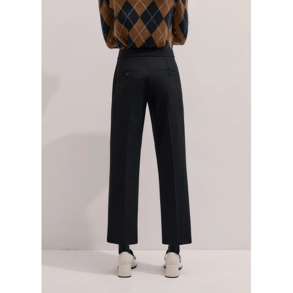 ME+EM Slim Crop Tux Trouser in Black, view 6 | Pants | Coveti