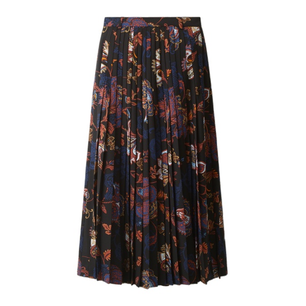 ME+EM Slit Full-Length Skirt in Black Multi