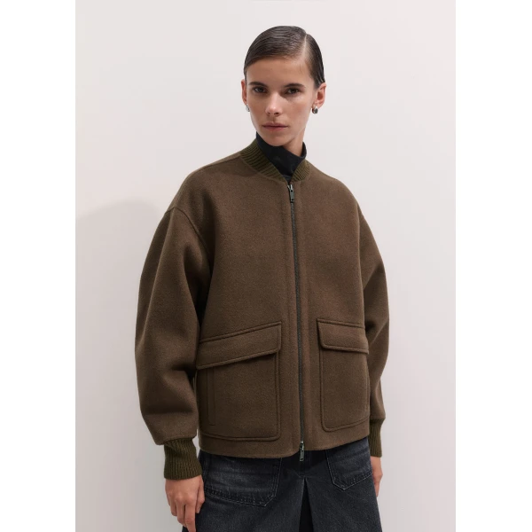 ME+EM Sporty Smart Swing Jacket in Bronzed Brown