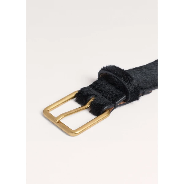 ME+EM Square Buckle Belt in Black