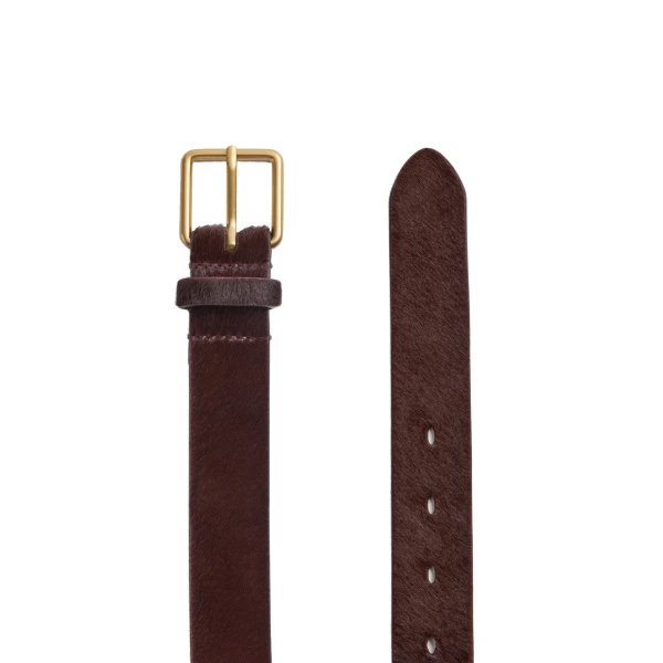 ME+EM Square Buckle Belt in Merlot