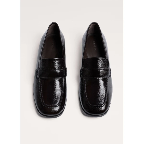 ME+EM Square Toe Loafer in Black Brown