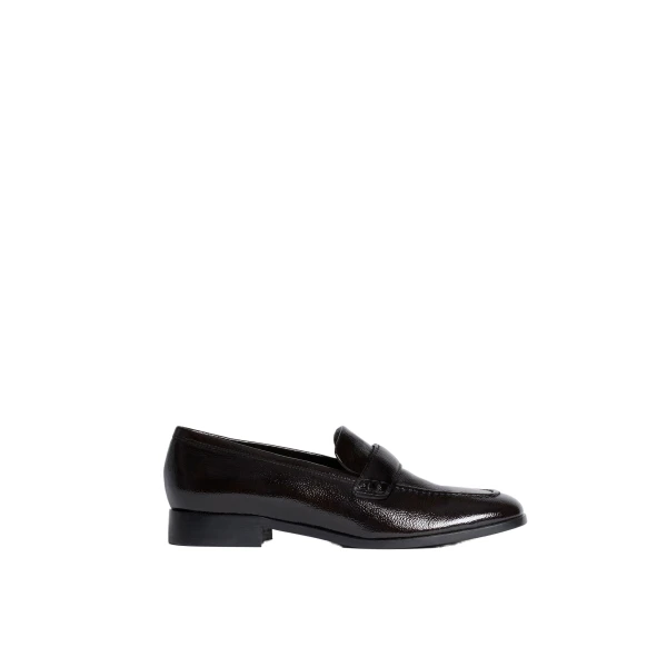 ME+EM Square Toe Loafer in Black Brown
