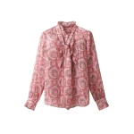 ME+EM Straight Blouse in Pink Multi