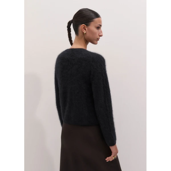 ME+EM Straight Cardigan in Black, view 5 | Cardigan | Coveti