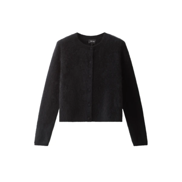 ME+EM Straight Cardigan in Black | Cardigan | Coveti