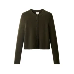 ME+EM Straight Cardigan in Rich Olive Green