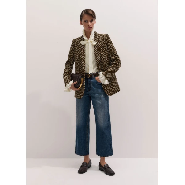 ME+EM Straight Crop Jean in Authentic Dark Wash