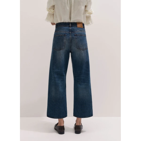 ME+EM Straight Crop Jean in Authentic Dark Wash