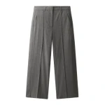 ME+EM Straight Crop Trouser in Grey Multi