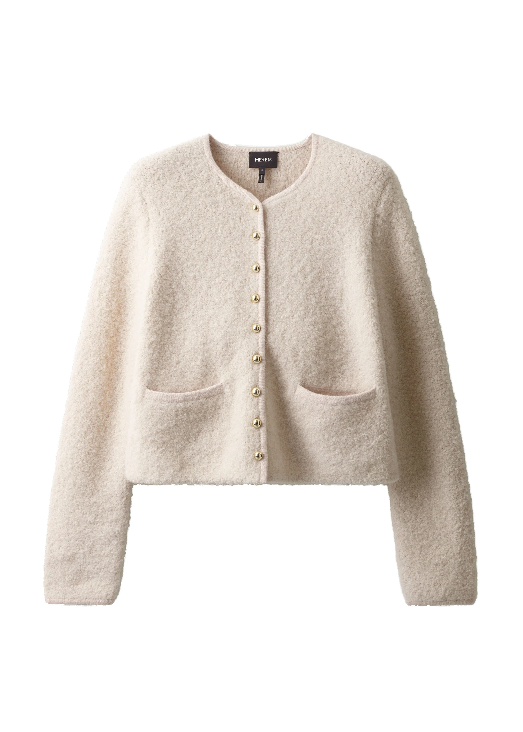 ME+EM Straight Knit Jacket in Cream ME+EM Straight Knit Jacket in Cream | Sweaters | Coveti