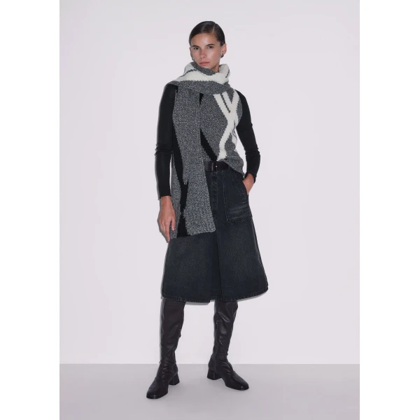ME+EM Straight Knit Vest in Grey Multi